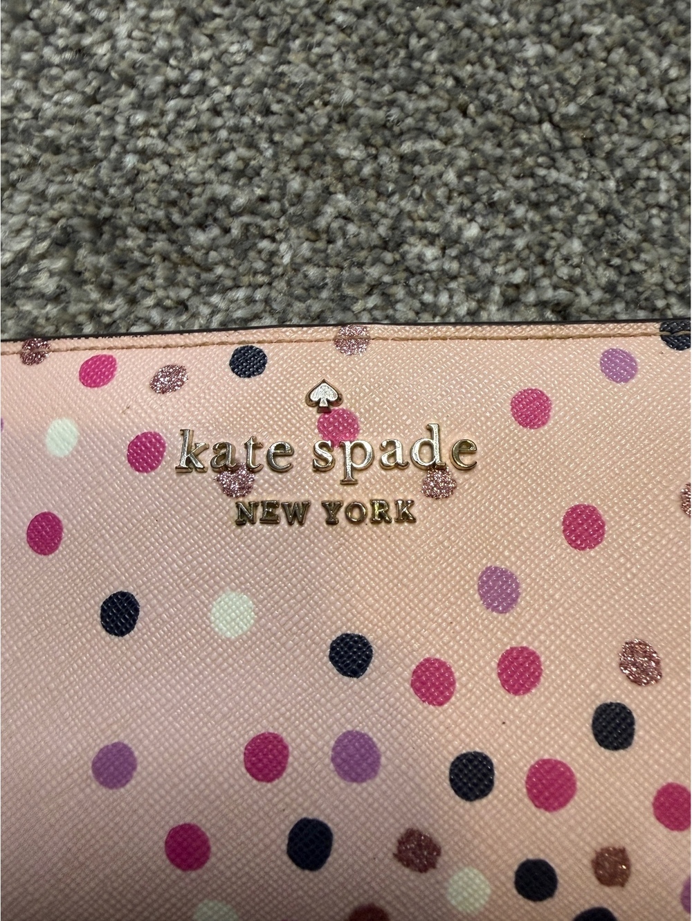 Kate Spade New York Pink Polka Dot Leather Wallet - Picture 2 of 10